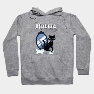 karma is a cat blue Hoodie